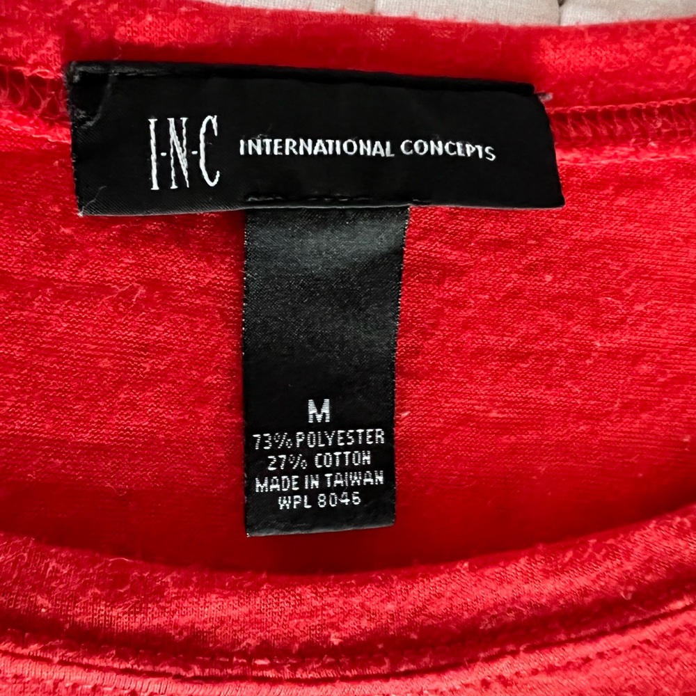 I-N-C Elephant red woman's shirt - Picture 3 of 8